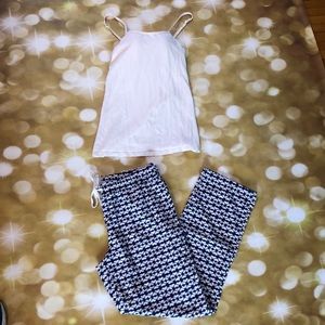 Pajama set with built in bra